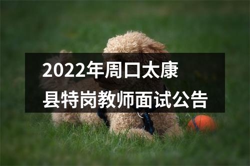 2022年周口太康县特岗教师面试公告 图片