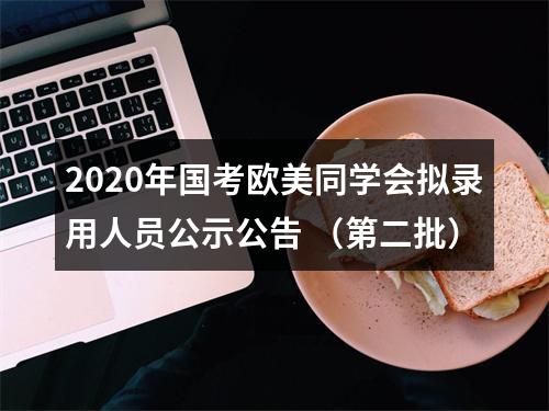 2020年国考欧美同学会拟录用人员公示公告 （第二批） 图片