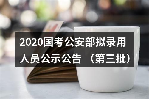 2020国考公安部拟录用人员公示公告 （第三批） 图片