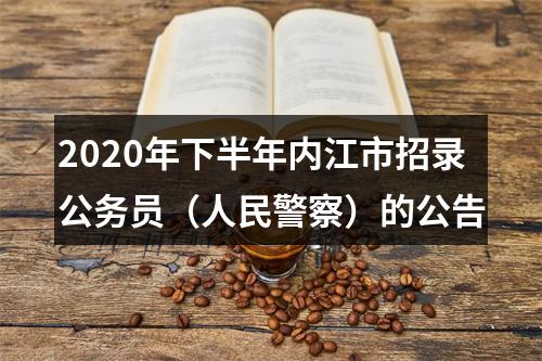 2020年下半年内江市招录公务员（人民警察）的公告 图片