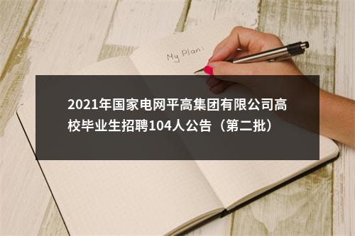 2021年国家电网平高集团有限公司高校毕业生招聘104人公告（第二批） 图片